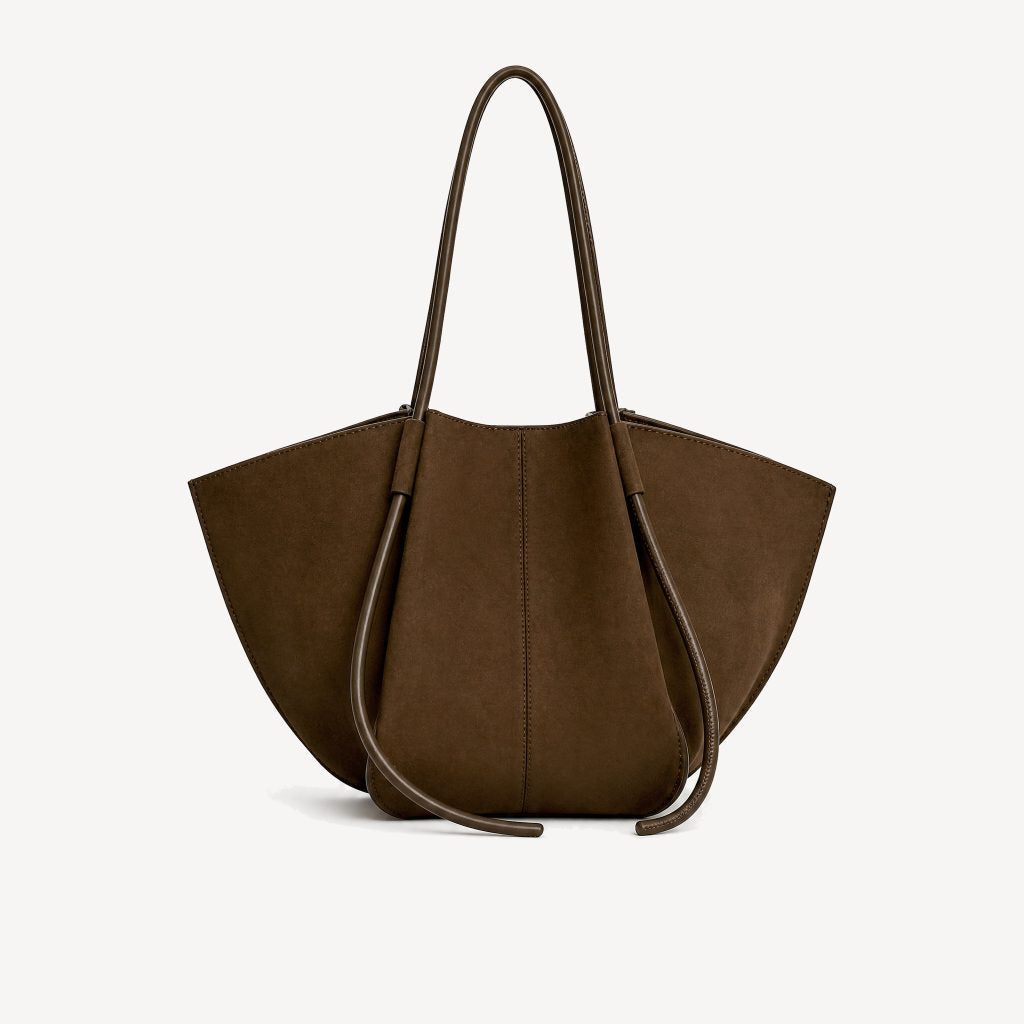 Clarisse | Bolso tote chocolate en abanico