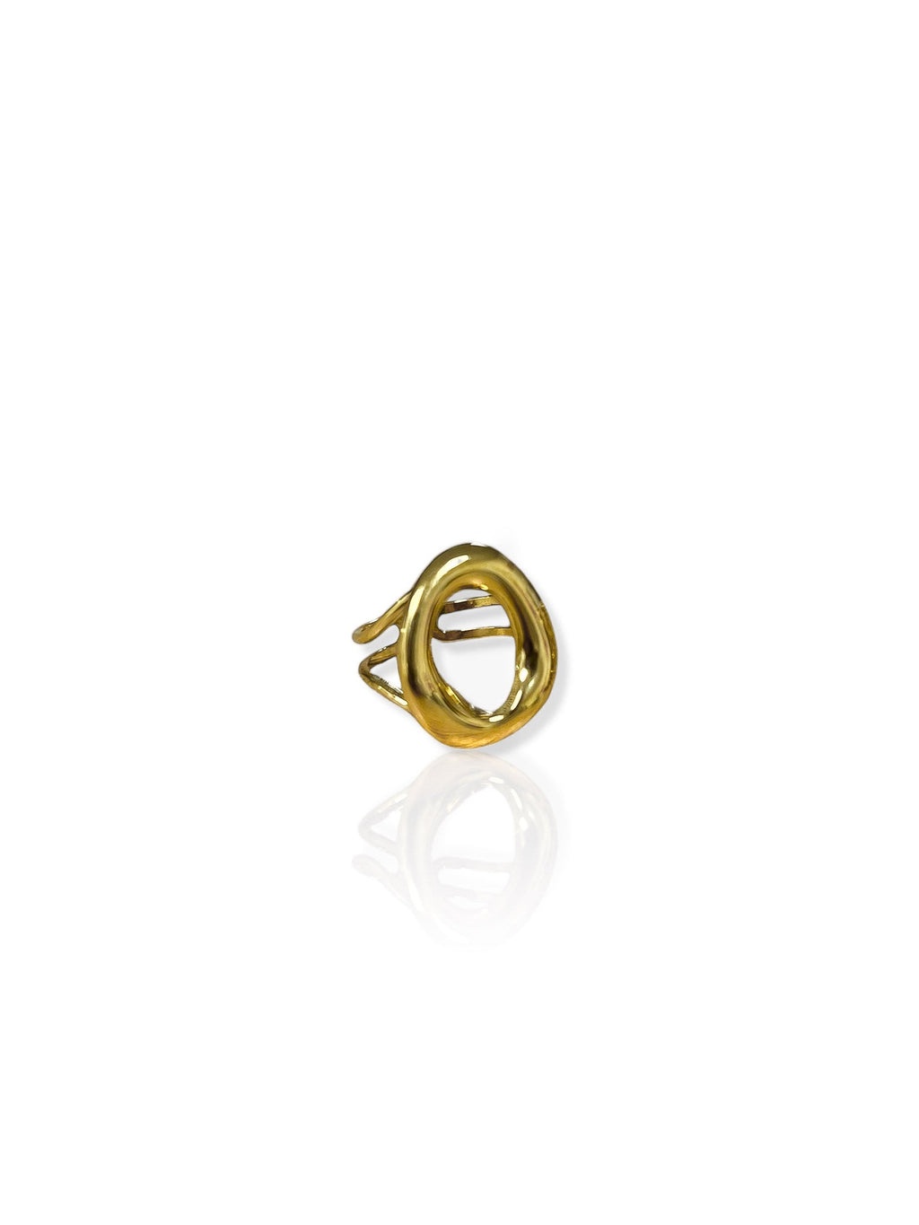 Ámbar | Anillo de aro dorado