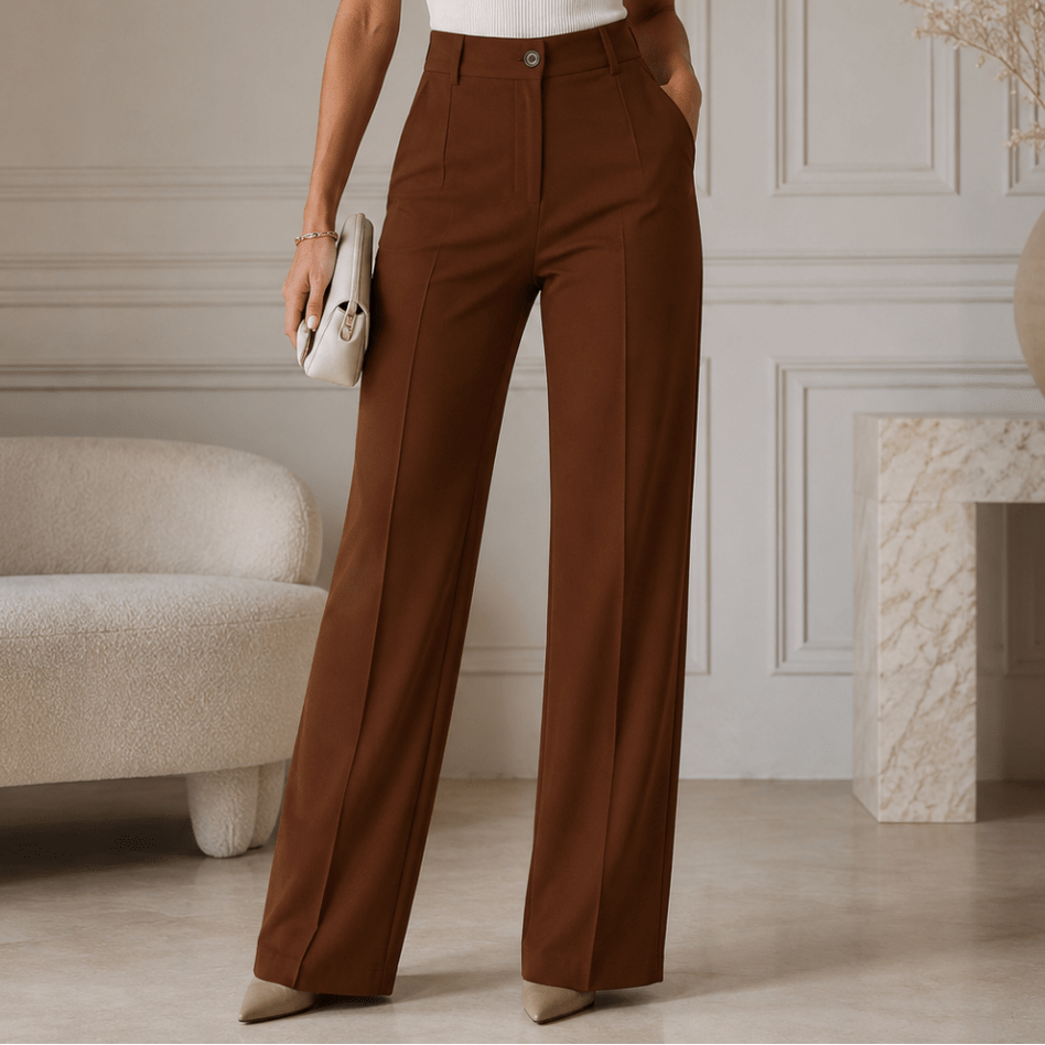 Triana | Pantalón ancho plisado de talle alto
