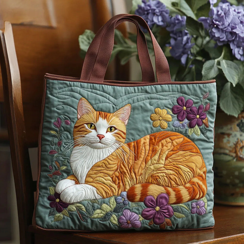 Bolso artesanal Gato naranja