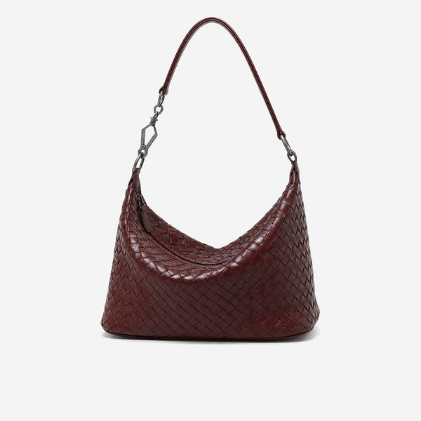 Maëva | Bolso hobo trenzado chocolate