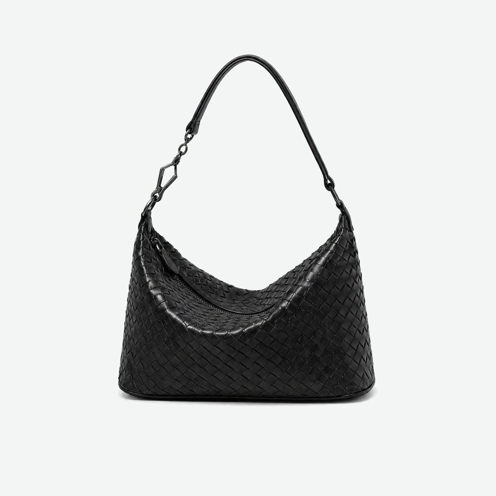 Mireille | Bolso hobo trenzado negro
