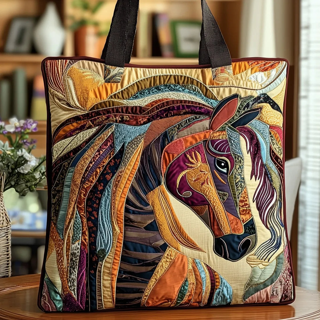 Bolso artesanal Caballo mosaico multicolor