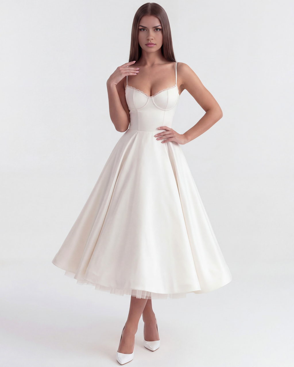 Silvana | Vestido largo de caída fluida