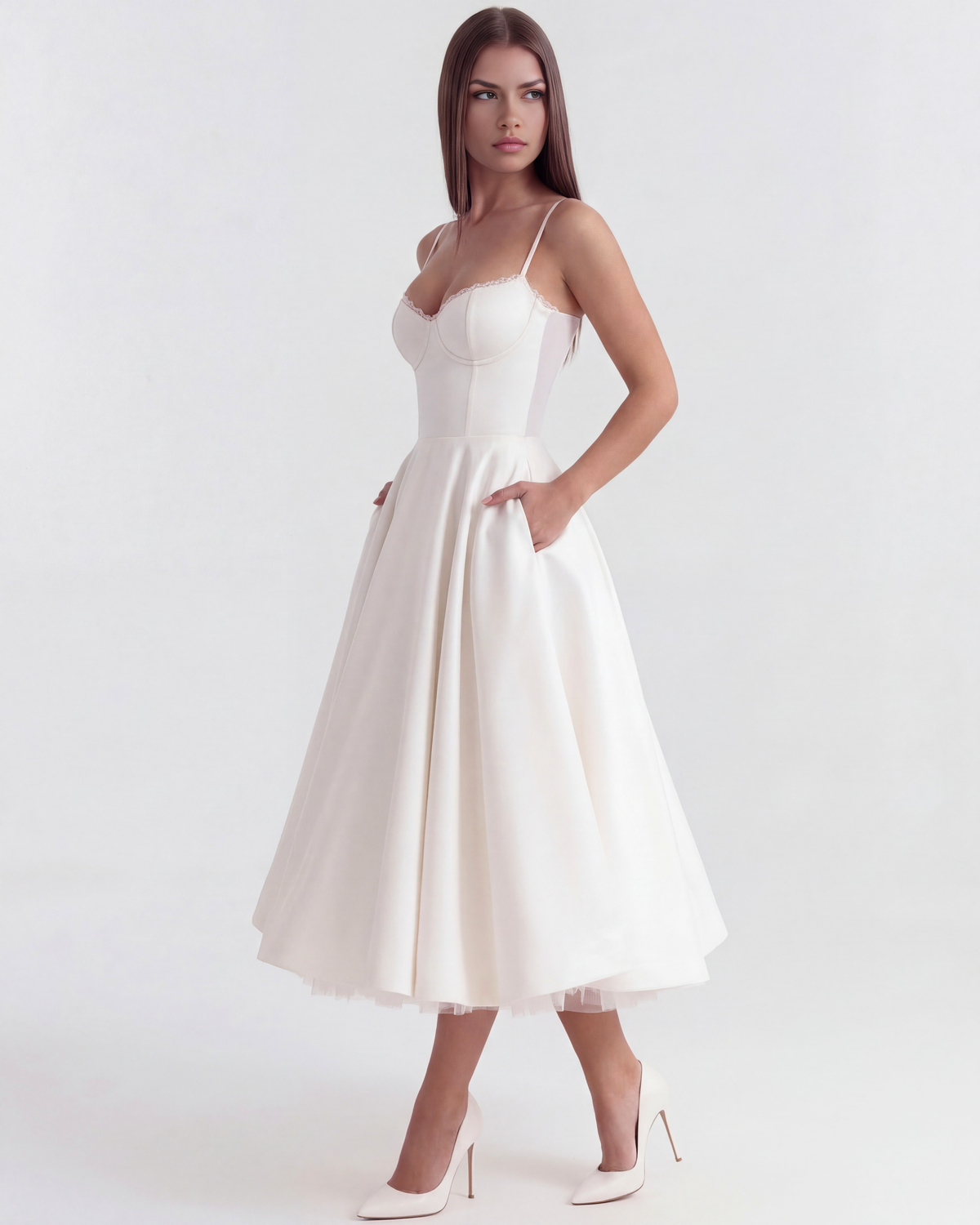 Silvana | Vestido largo de caída fluida