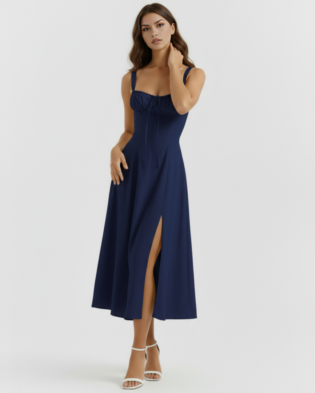 Aurelia | Vestido largo azul oscuro para ocasiones