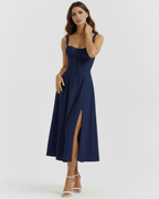Aurelia | Vestido largo azul oscuro para ocasiones