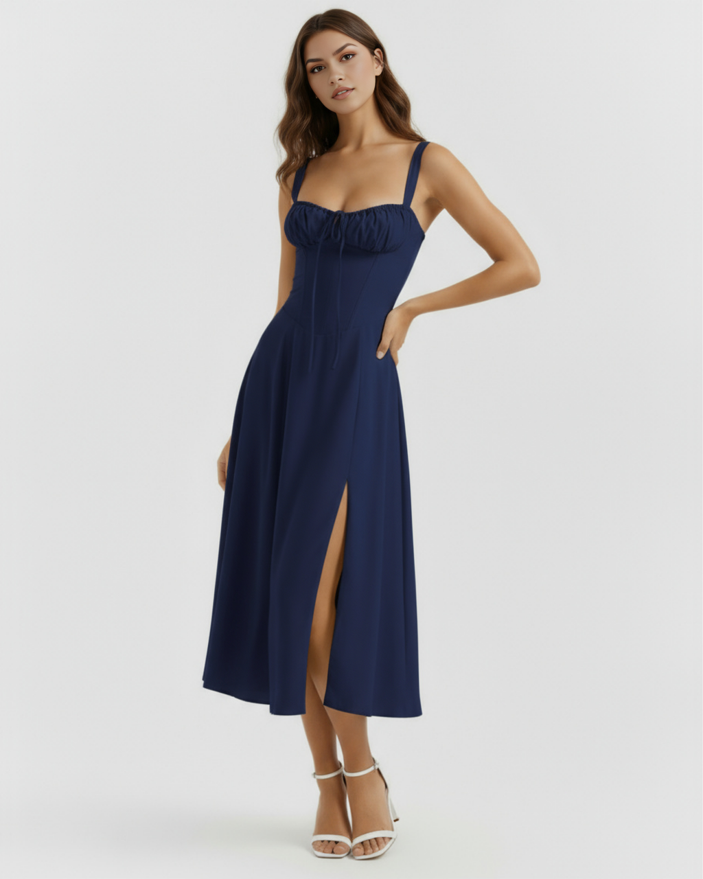Aurelia | Vestido largo azul oscuro para ocasiones