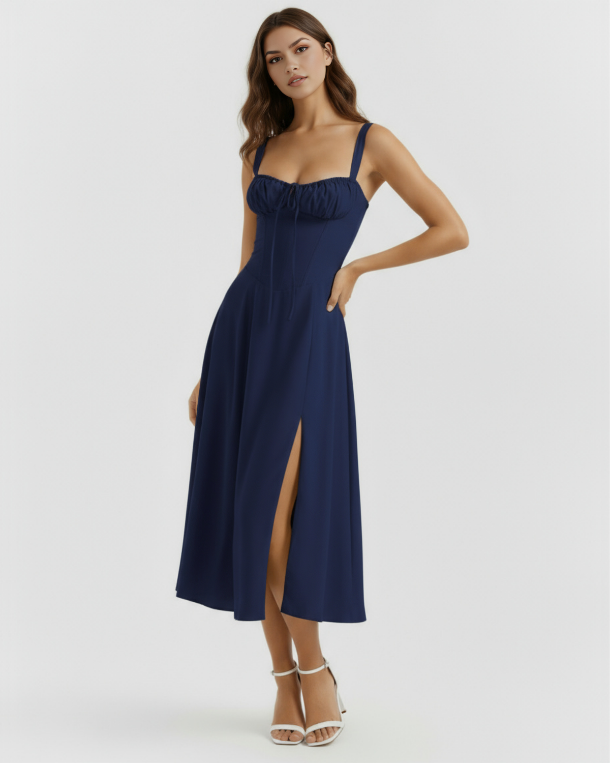 Aurelia | Vestido largo azul oscuro para ocasiones