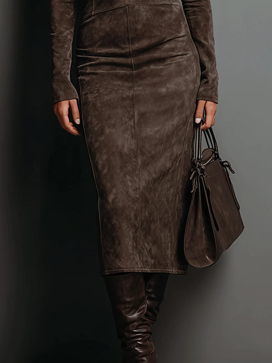 Fiorella | Vestido midi de cuello alto