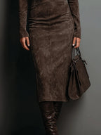 Fiorella | Vestido midi de cuello alto
