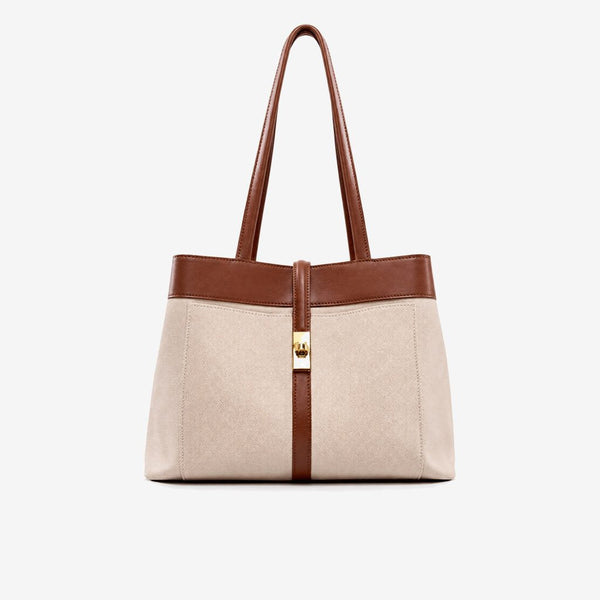 Jeanne | Bolso tote de lona y coñac