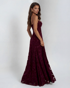 Sofía | Vestido maxi de encaje floral