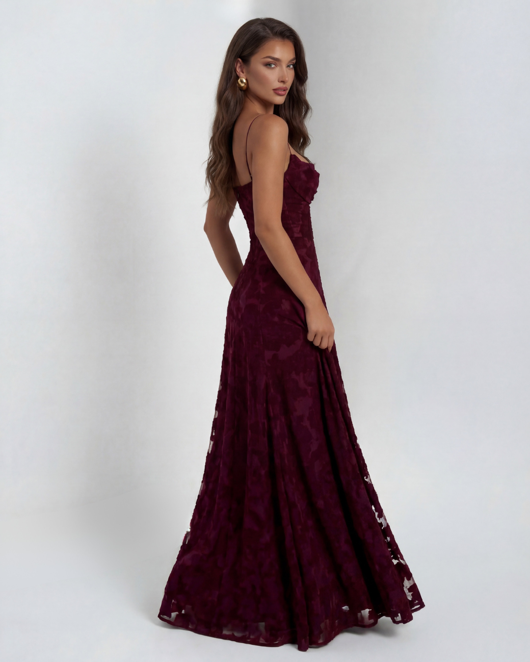 Sofía | Vestido maxi de encaje floral
