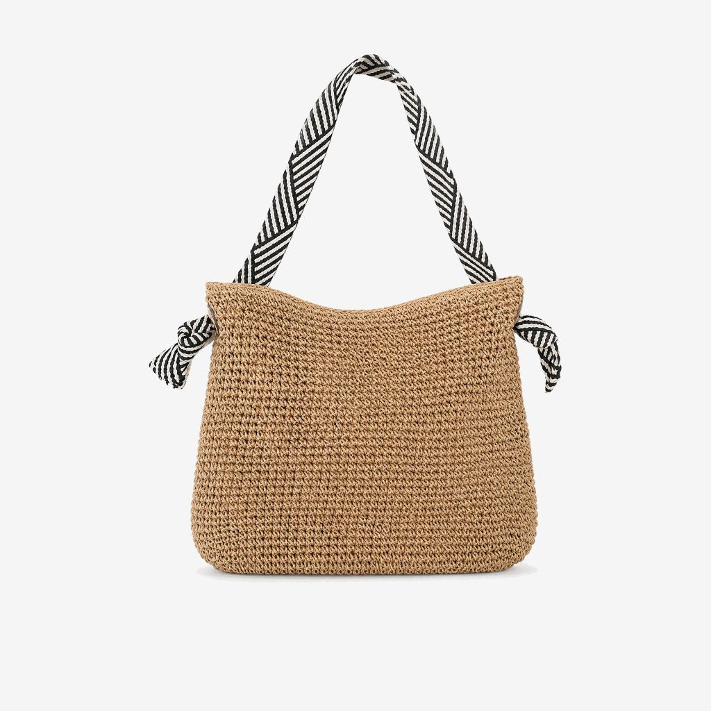 Lucile | Bolso tote de ganchillo camel