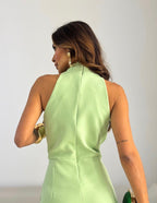 Arabella | Mono de cuello halter y pierna ancha