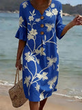 Vestido veraniego  de mujer con estampado floral.