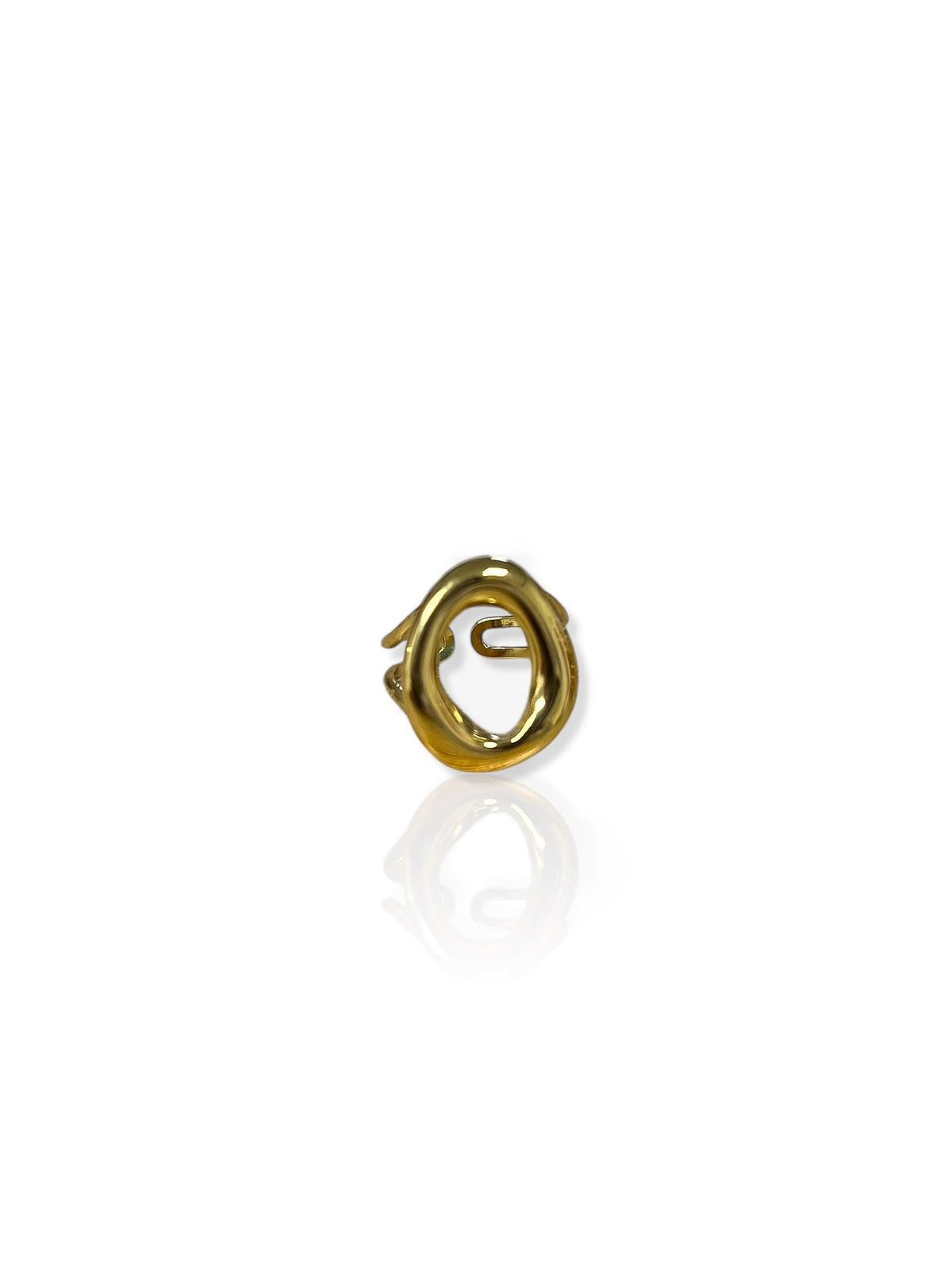Ámbar | Anillo de aro dorado