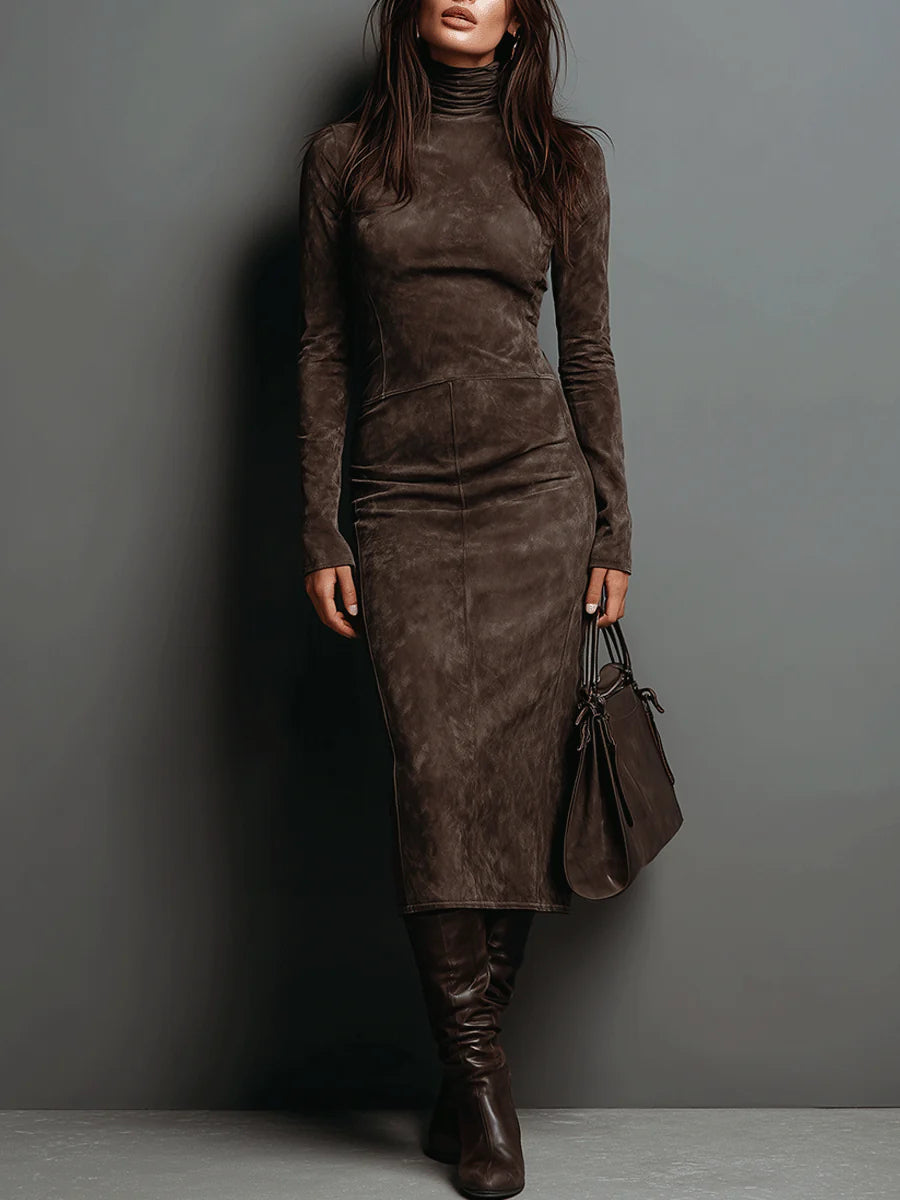 Fiorella | Vestido midi de cuello alto