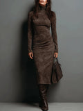 Fiorella | Vestido midi de cuello alto