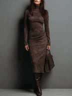 Fiorella | Vestido midi de cuello alto