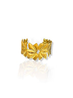 Camelia | Brazalete efecto flor dorado