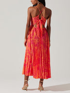 Heather | Vestido midi plisado floral