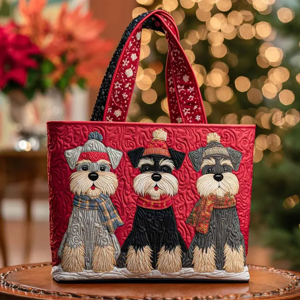 Bolso artesanal Trío de schnauzers