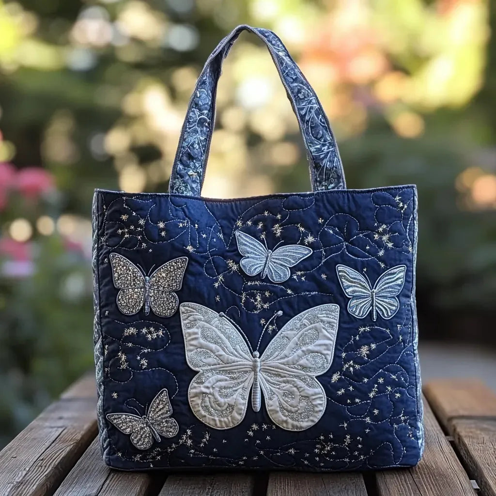 Bolso artesanal Mariposa plateada