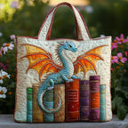 Bolso artesanal Dragón esmeralda guardián de libros