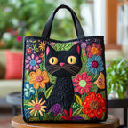 Bolso artesanal Gato negro encantado