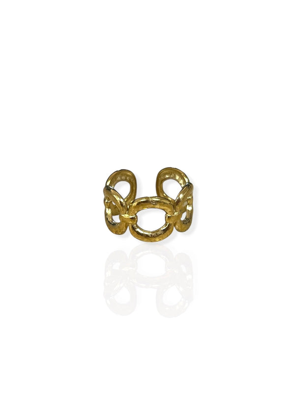 Tamara | Anillo de cadena entrelazada dorado