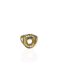 Solea | Anillo óvalo de sol dorado