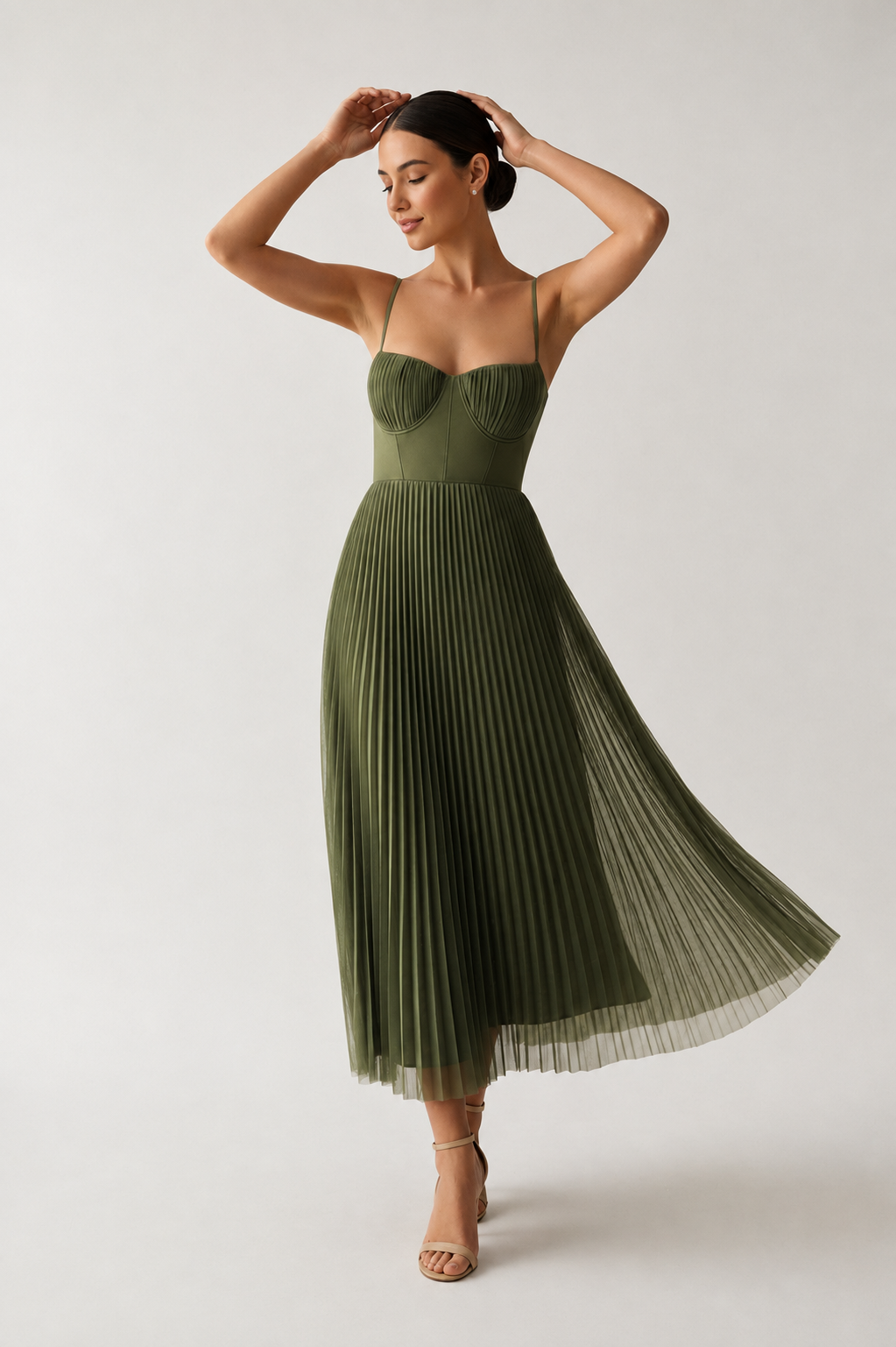 Tamara | Vestido midi con corsé