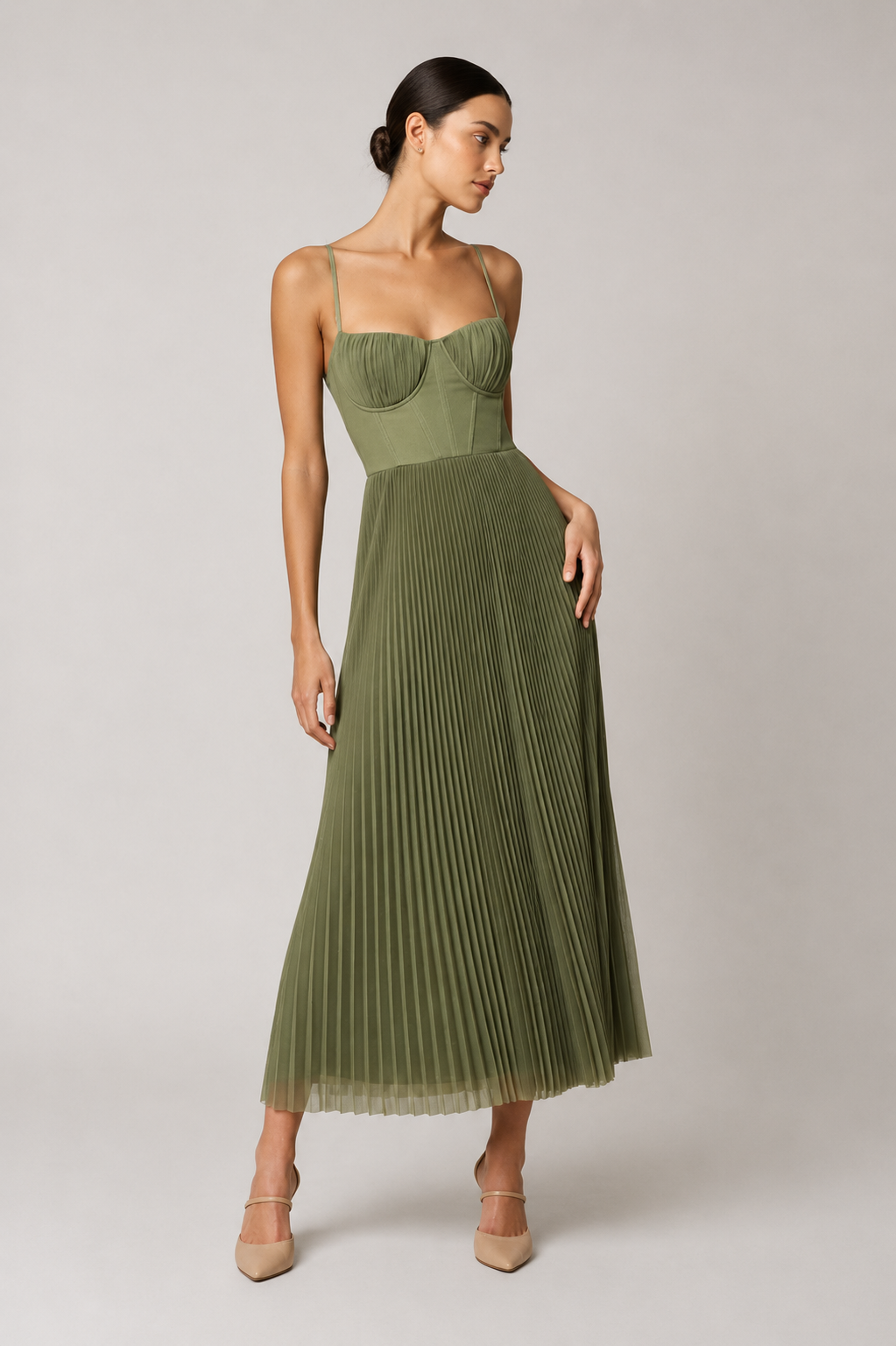 Tamara | Vestido midi con corsé