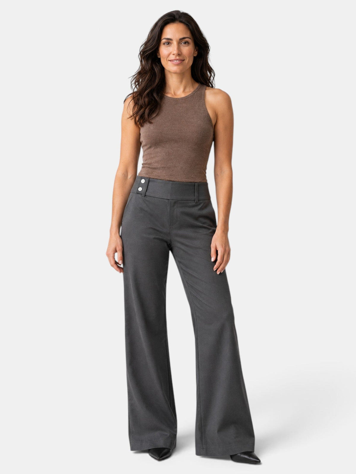 Arianna | Pantalone a zampa con vita alta