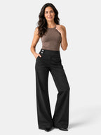 Arianna | Pantalone a zampa con vita alta