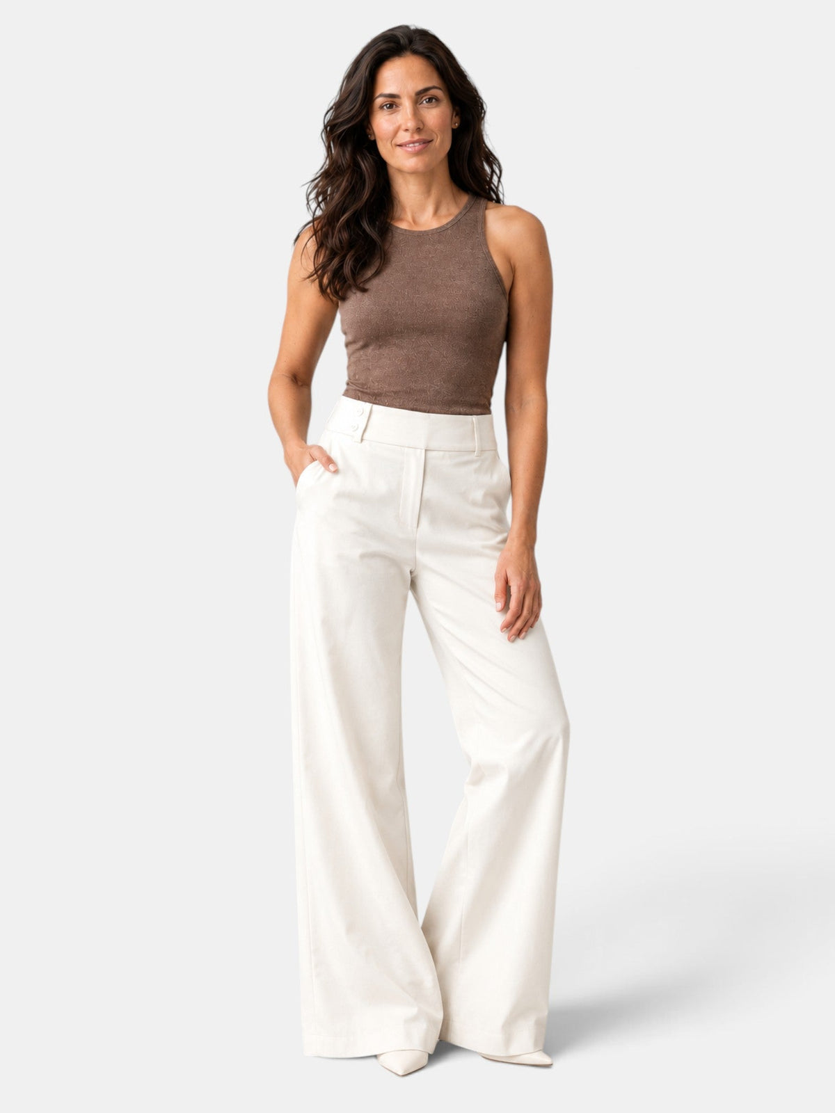 Arianna | Pantalone a zampa con vita alta