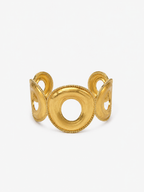 Paula | Brazalete de borde martillado dorado