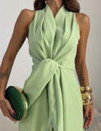Arabella | Mono de cuello halter y pierna ancha