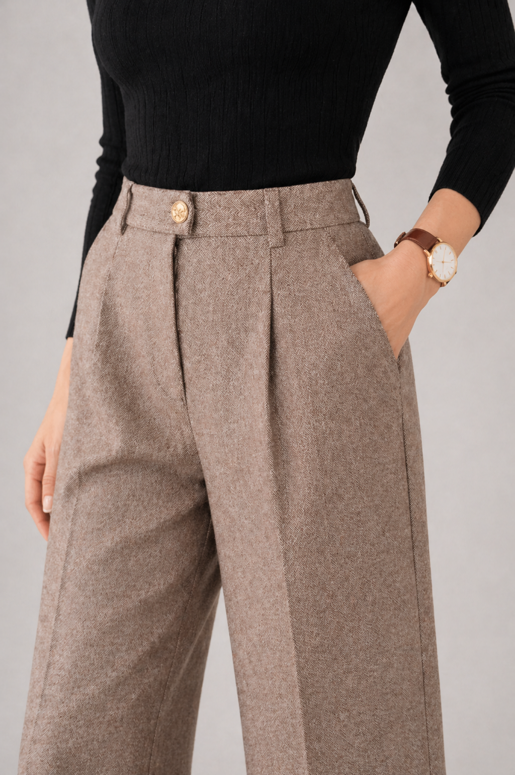 Dalila | Pantalón de lana con pliegues