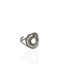 Lúa | Anillo óvalo de sol plateado