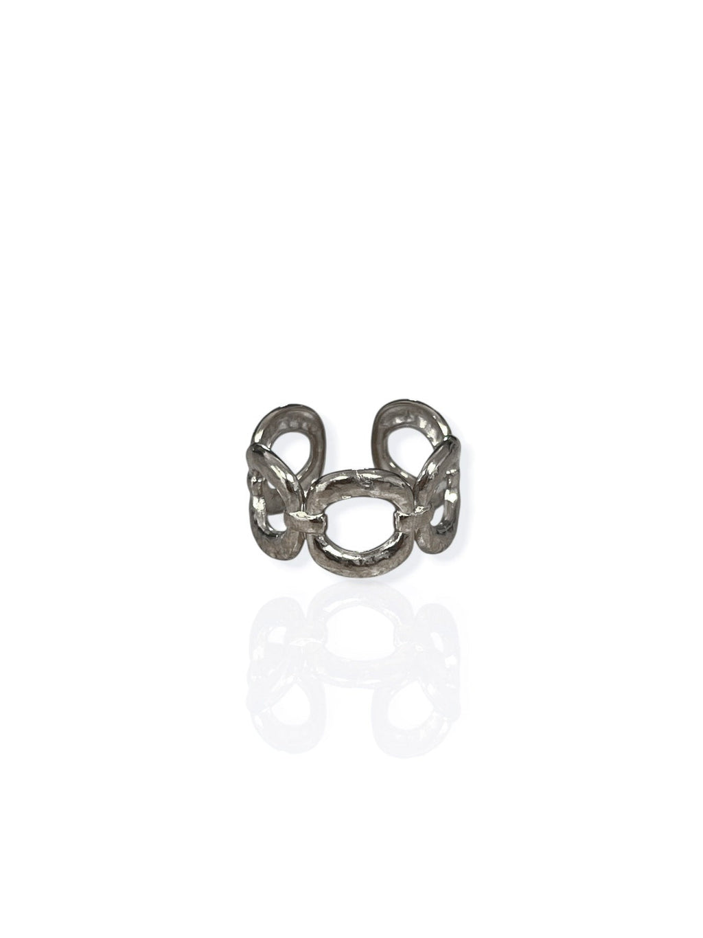 Zaira | Anillo de cadena entrelazada plateado