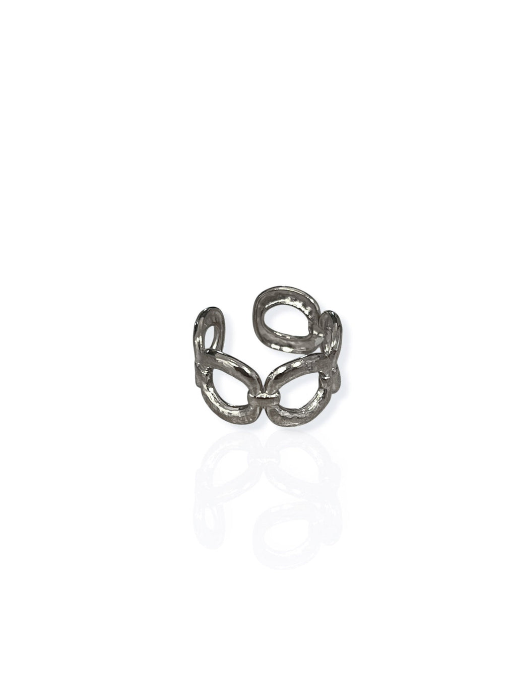Zaira | Anillo de cadena entrelazada plateado