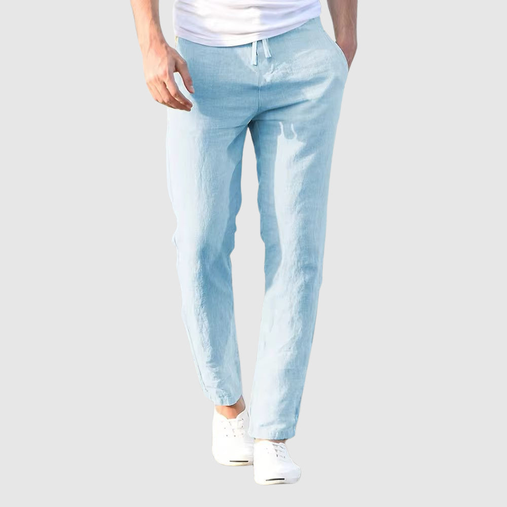 Luigi | Pantalón ligero de lino con cordón