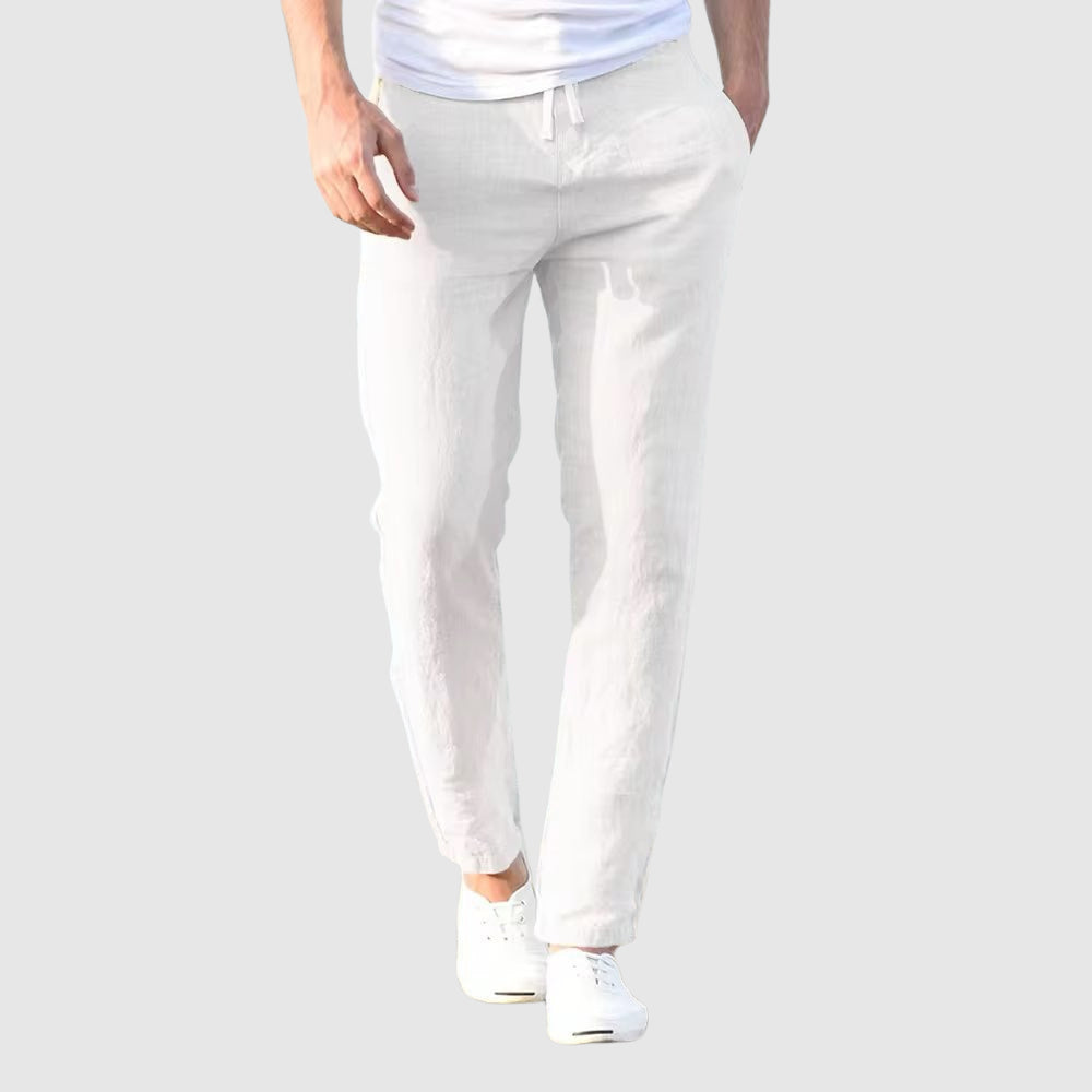 Luigi | Pantalón ligero de lino con cordón