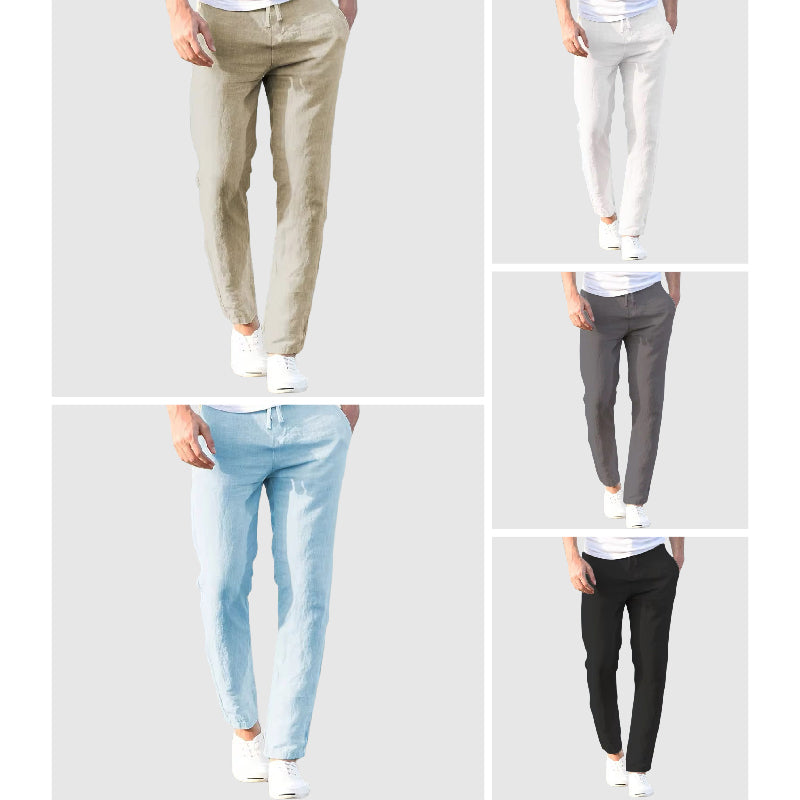 Luigi | Pantalón ligero de lino con cordón