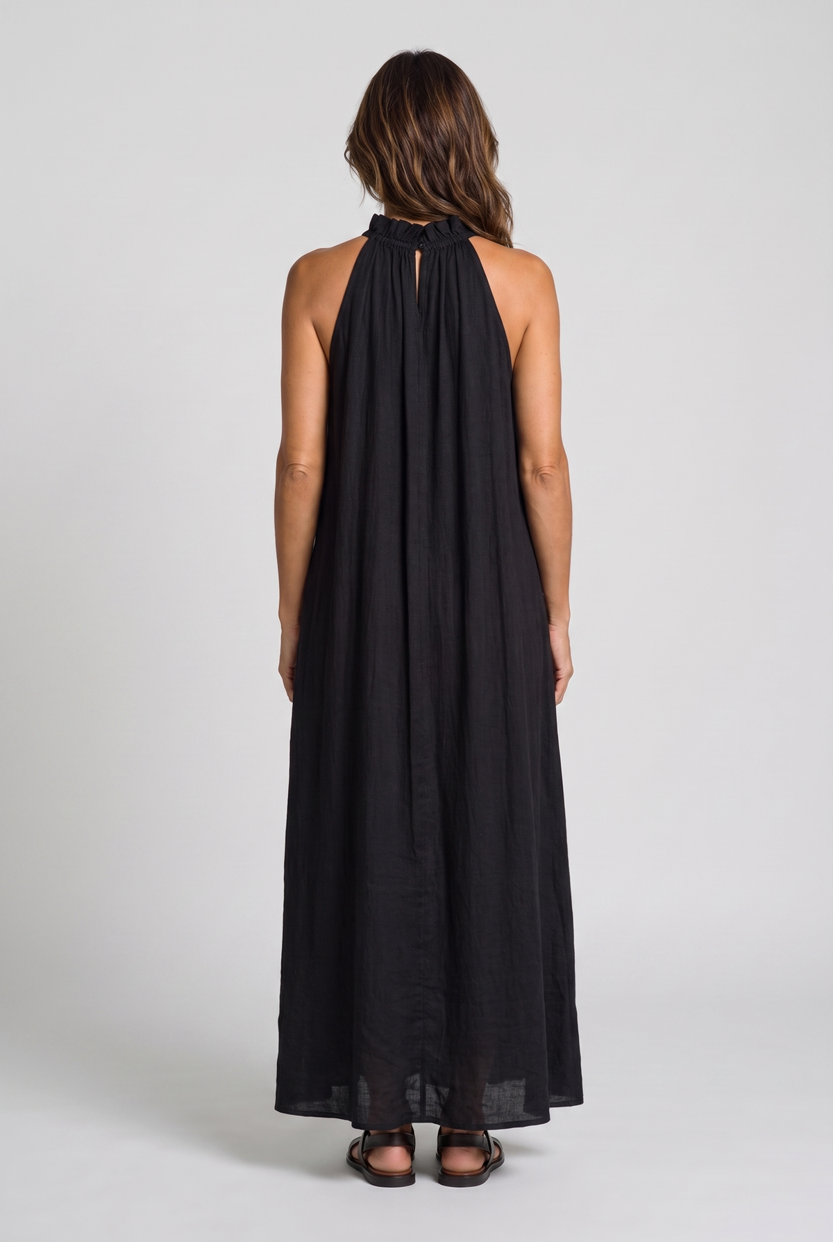 Lua | Vestido maxi sin mangas con bolsillos