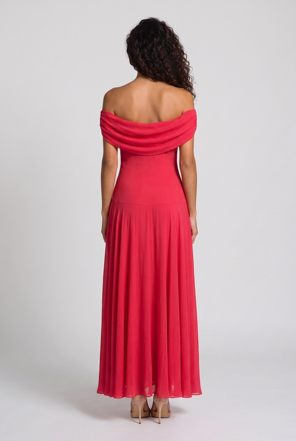 Toledo | Vestido largo de hombros caídos
