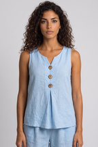 Estela | Conjunto de top con botones y pantalón corto